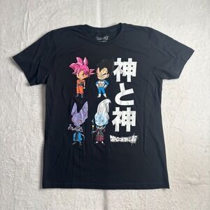 Dragon Ball Z‎ Super Black Chibi Goku Vegeta Beerus Whis Shirt Mens Large